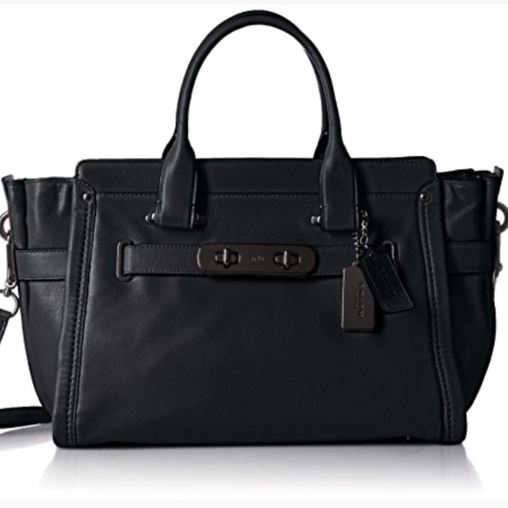 Coach 37732 Soft Grain Coach Soft Swagger Dk Navy